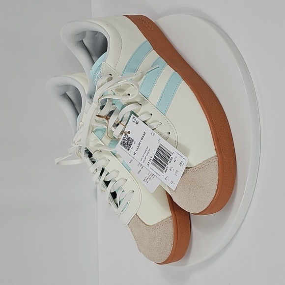 NWT adidas VL Court Base Women's Size 10 White Mint Green Sneakers JI1767 - Picture 11 of 16